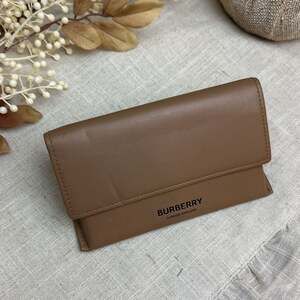 Burberry Camel Brown Soft Leather Eyeglass/Sunglass Magnetic Close Case